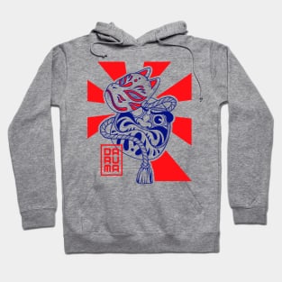 Daruma Kitsune Mask Hoodie